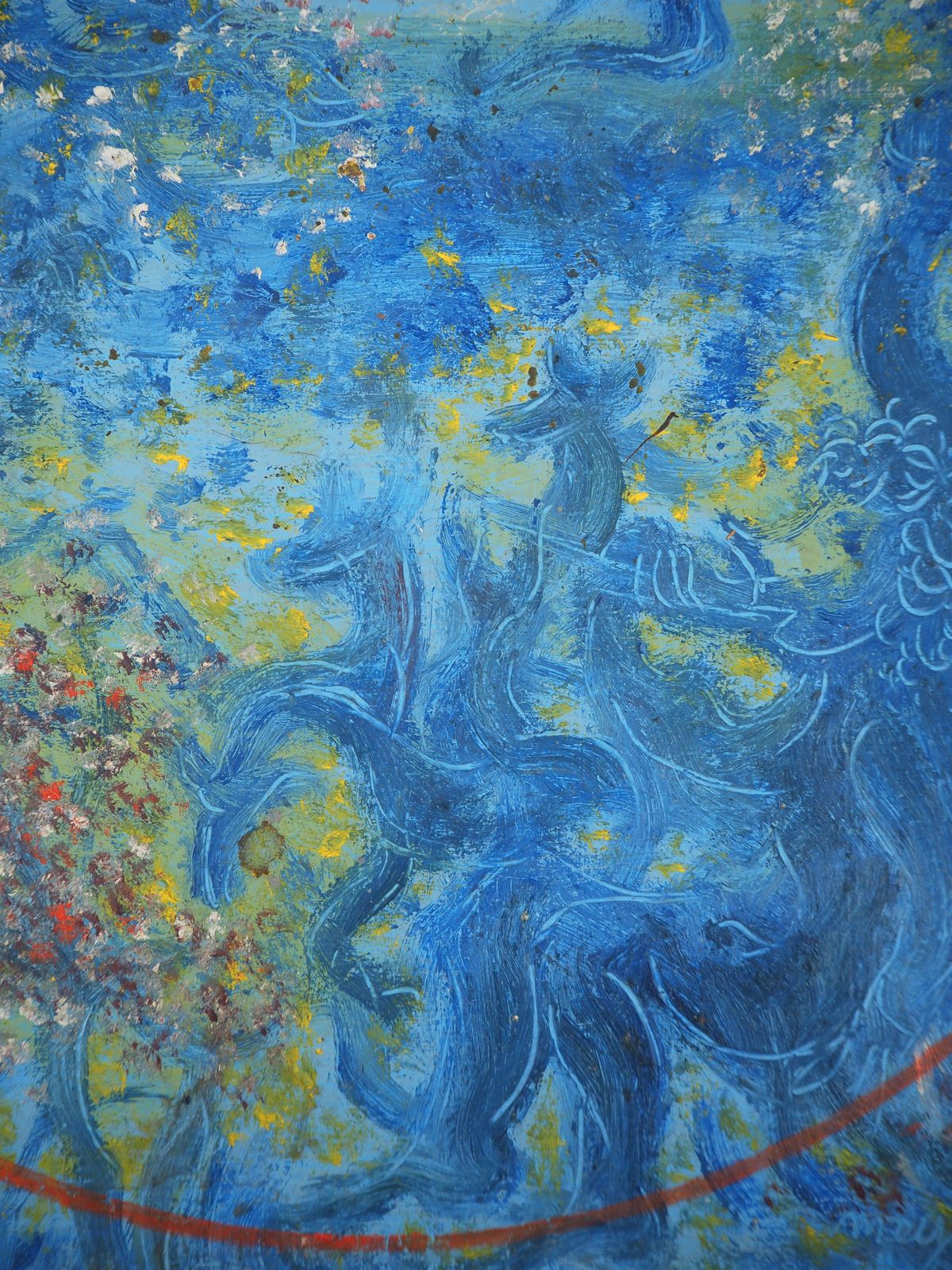 Meyer Lazarsurrealism : The Garden Of Eden   Original Oil Painting, Handsigned1980 photo for sale