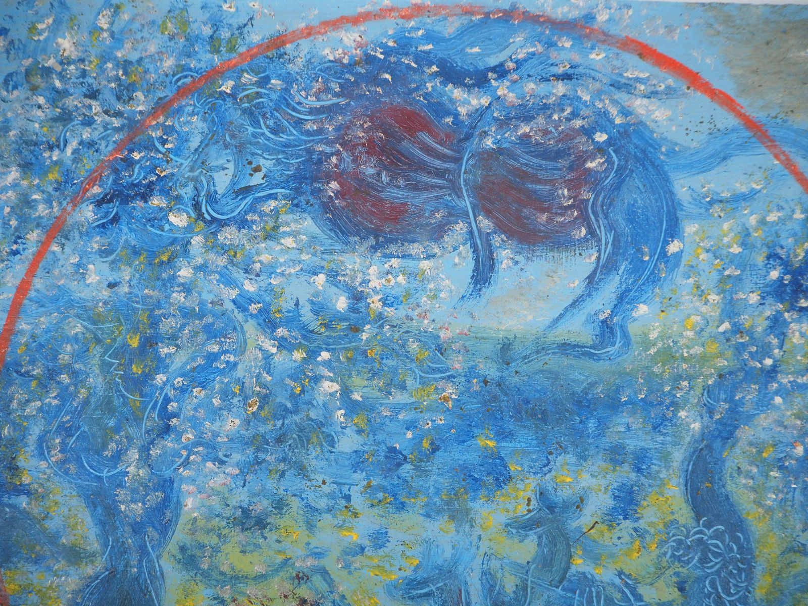 Meyer Lazarsurrealism : The Garden Of Eden   Original Oil Painting, Handsigned1980 photo 600.0