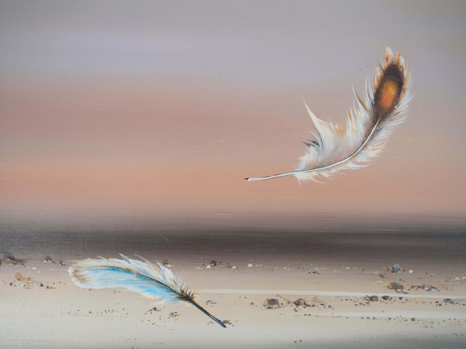 photo furniture Bernard Louedinseascape : As Light As A Feather   Original Oil On Canvas, Handsigned1978