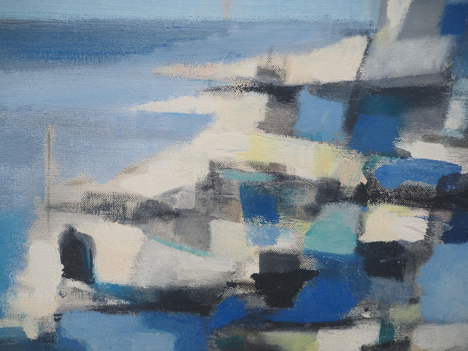 Marcel Moulyitaly : Mediteranean Seascape   Original Oil On Canvas, Signed1959 photo 6862.0