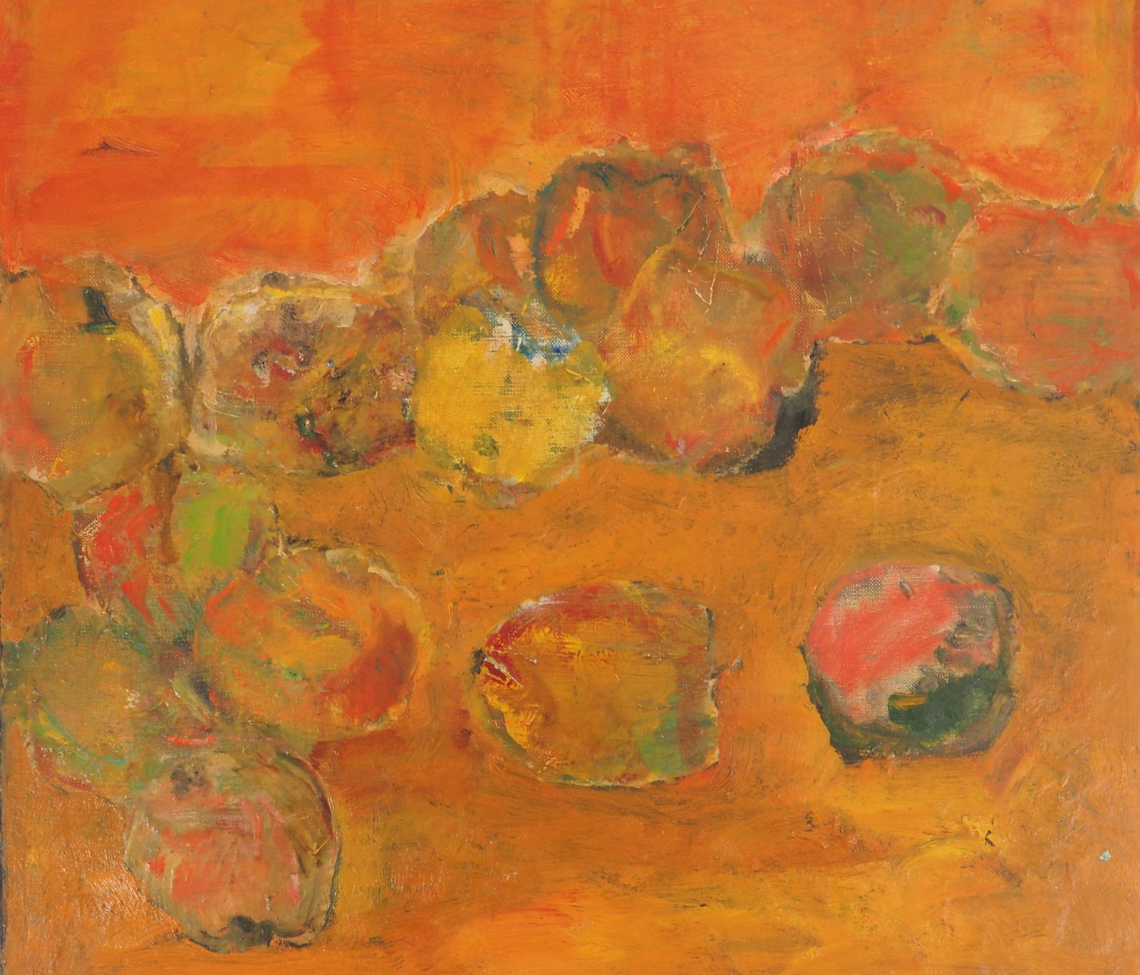 Pierre Garcia Fonstribute To Cezanne : 14 Apples   Original Oil On Canvas, Signed1964 photo 1029.0