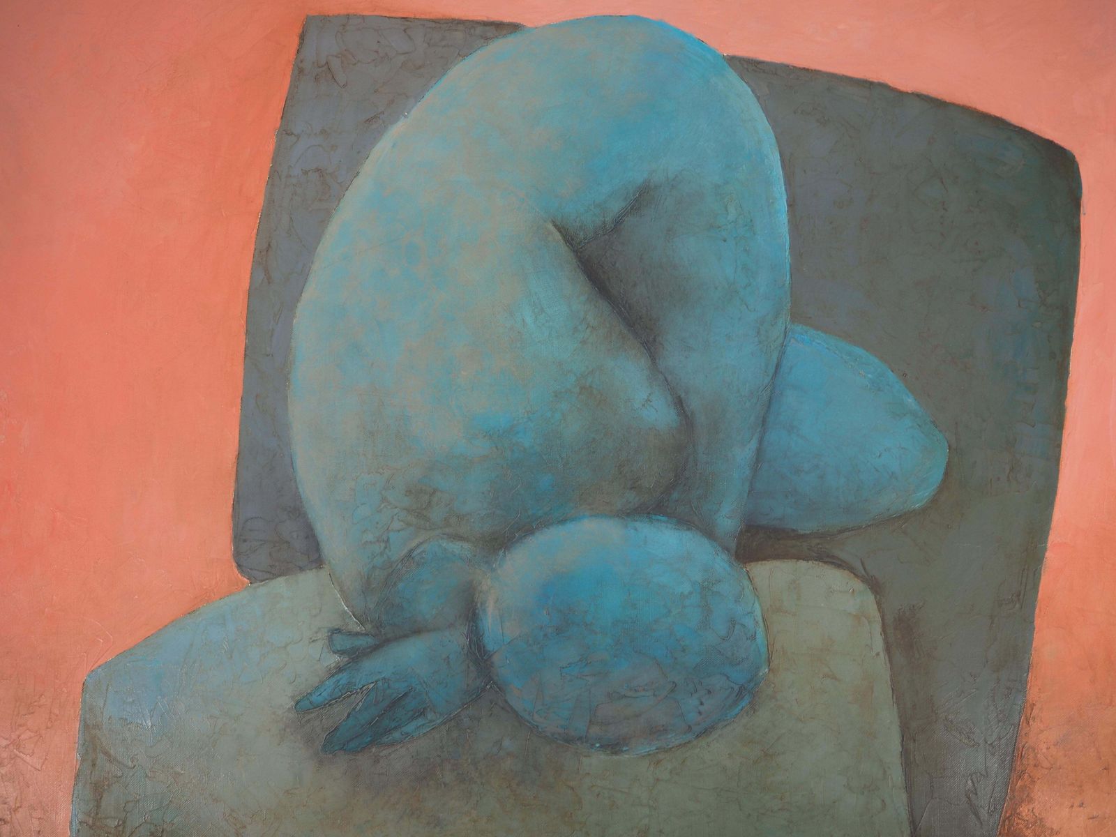 Claude Gaveauasleep Model   Original Oil On Canvas   Signed photo for sale