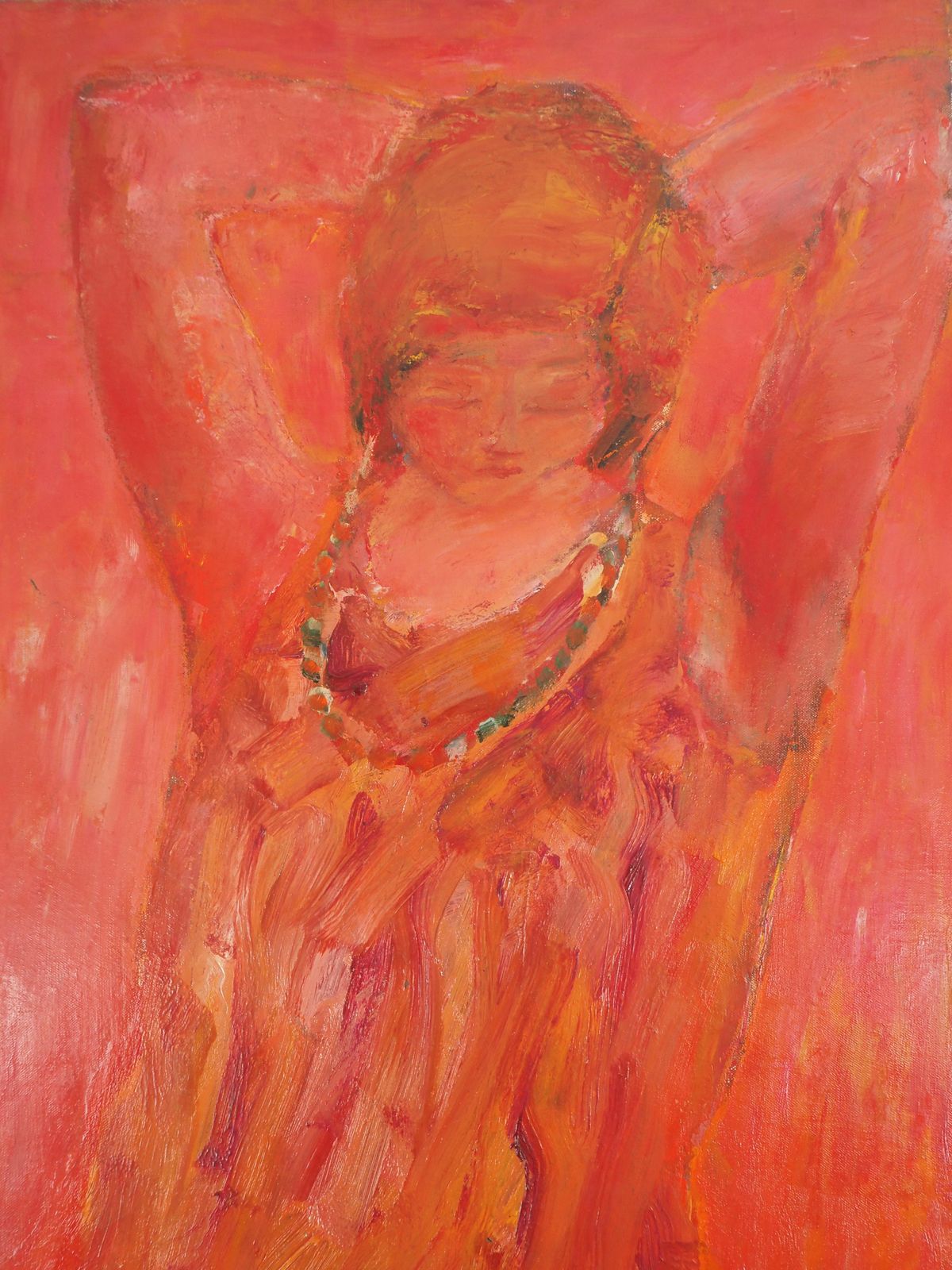Pierre Garcia Fonsred Young Girl With A Necklace   Original Oil On Canvas, Signedc. 1965 photo Art