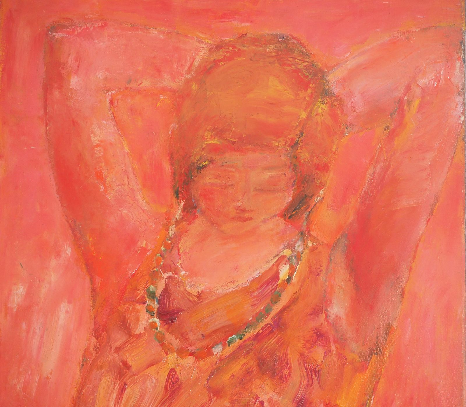 photo for sale Pierre Garcia Fonsred Young Girl With A Necklace   Original Oil On Canvas, Signedc. 1965