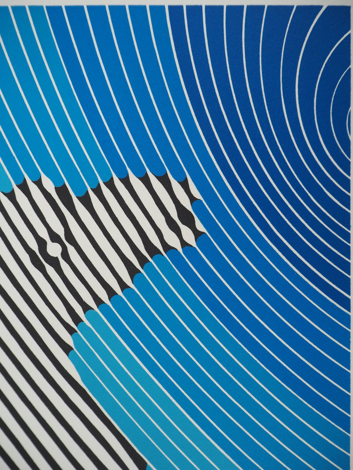 photo furniture Victor Vasarelyjumping Zebra (Op Art)   Original Lithograph, Handsigned (Benavides #985)1984
