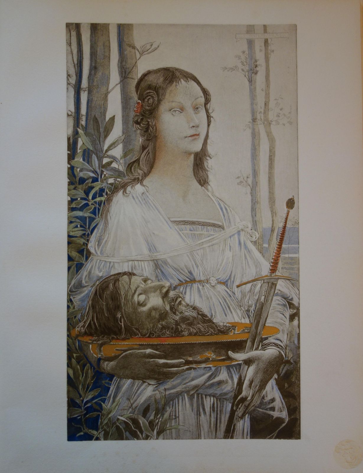 Luc Olivier Mersonbiblical Mythology: Judith And Holofernes   Original Lithograph 18991899 photo furniture