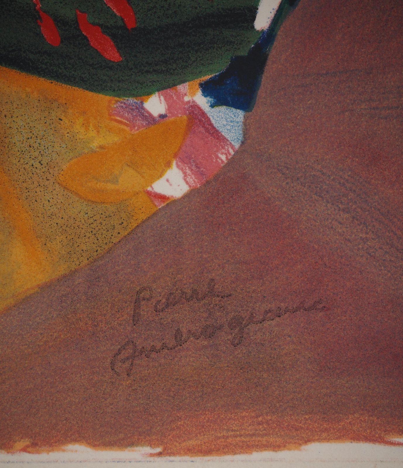 Pierre Ambrogianiprovence : Meeting In The Neighborhood   Original Lithograph photo furniture