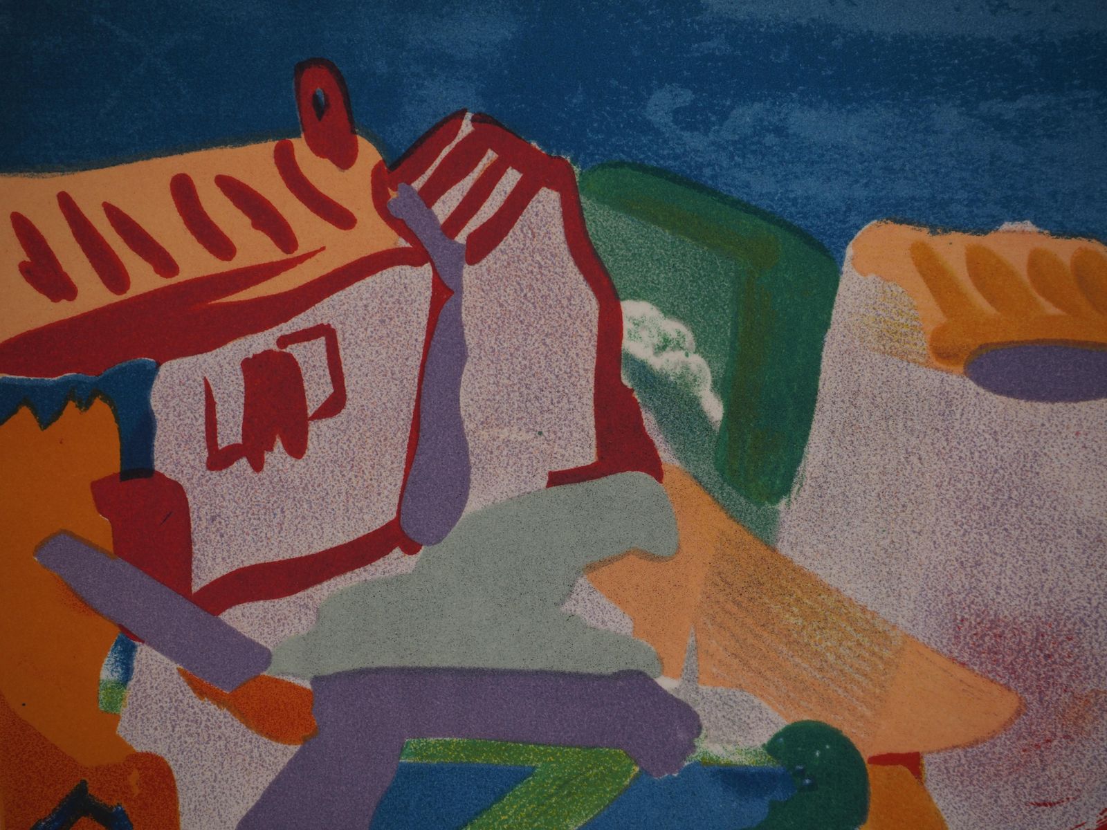 Pierre Ambrogianiprovence : Meeting In The Neighborhood   Original Lithograph photo vinterior