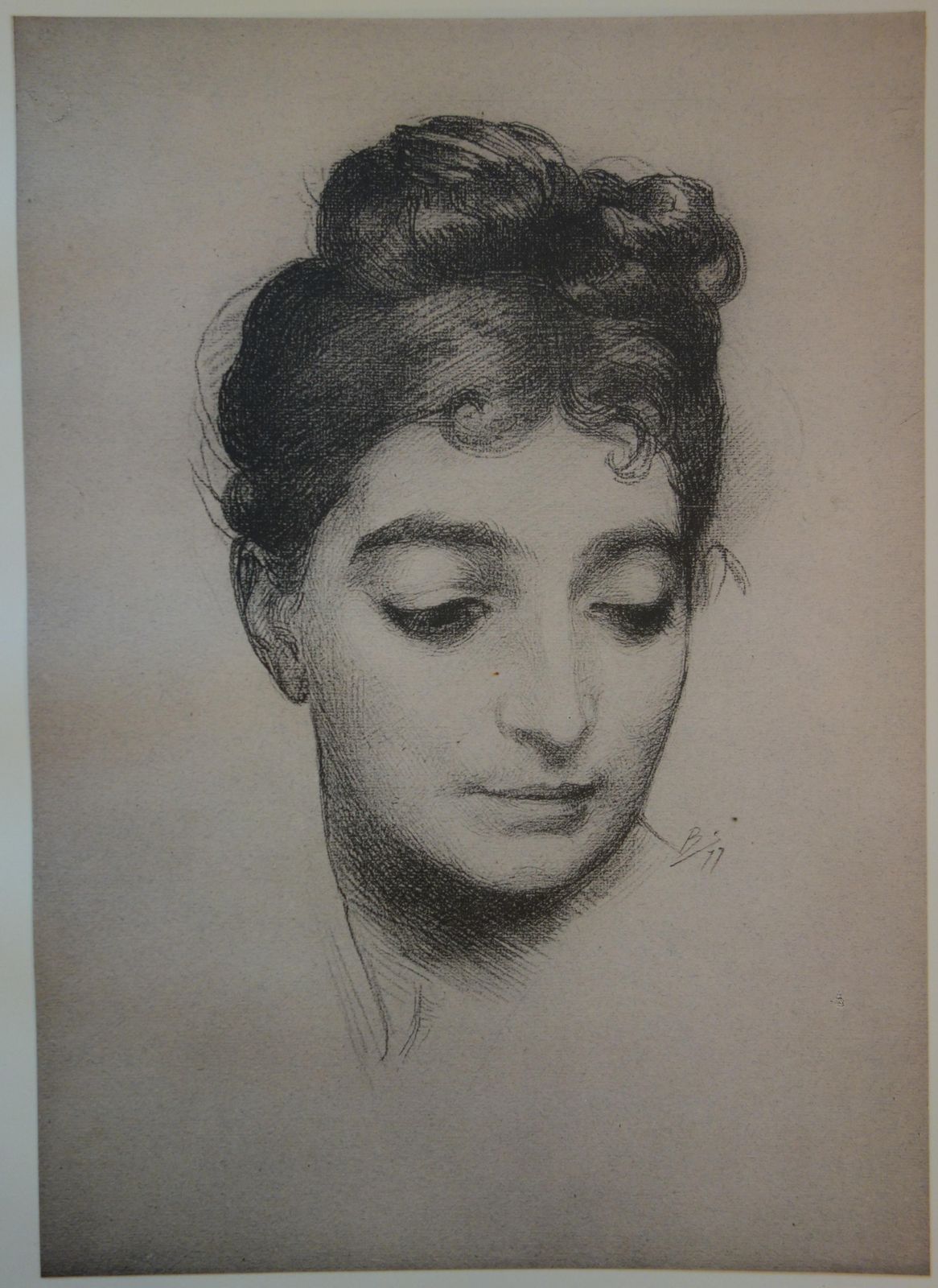 Félix Bracquemondlover, Portrait After A Poem Of Ronsard   Original Lithograph   18991899 photo furniture