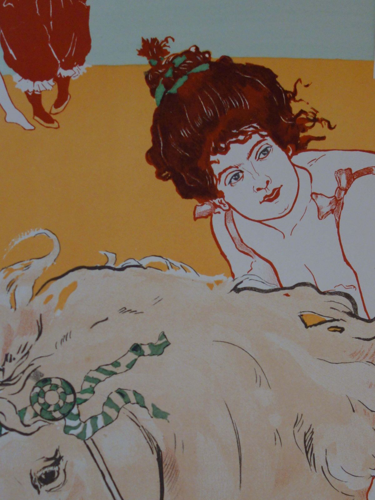 Richard Ranftart Nouveau : Circus : Horsewoman   Original Lithograph 18981897/98 photo buy