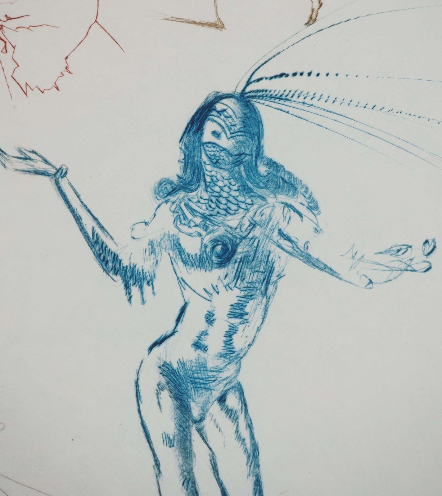 Salvador Dalí­The Lovers Condemned   Original Etching Handsigned (Field #70 10 J)1970 photo vinterior