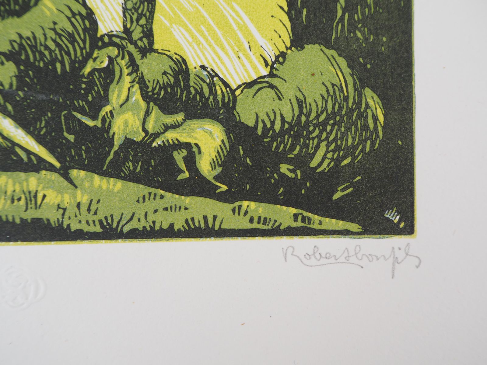 Robert Bonfilsthe Lover's Interlacing   Original Wooodcut, Handsigned And Numbered / 1051920 photo Art