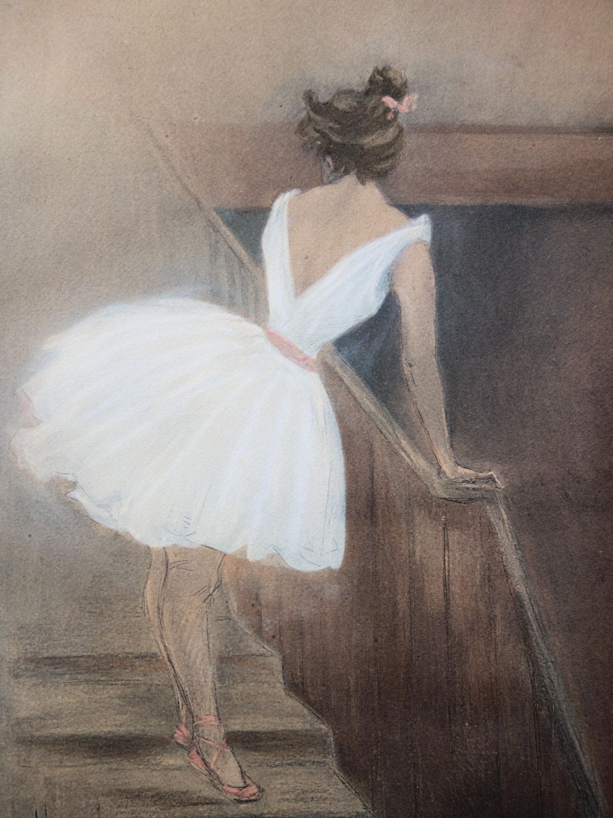 Henri Boutetparis Opera : Ballerina In The Stairs   Original Lithograph 18971897/98 photo vinterior