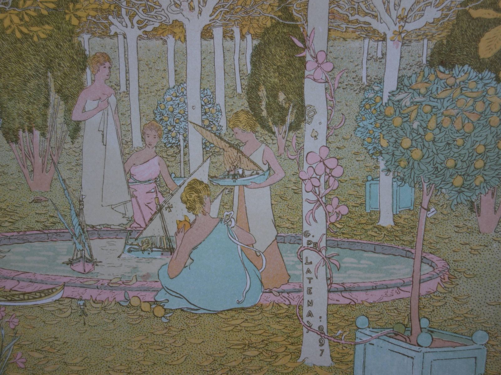 Gaston De Latenayin The Park   Original Lithograph (1897/98)1897/98 photo for sale