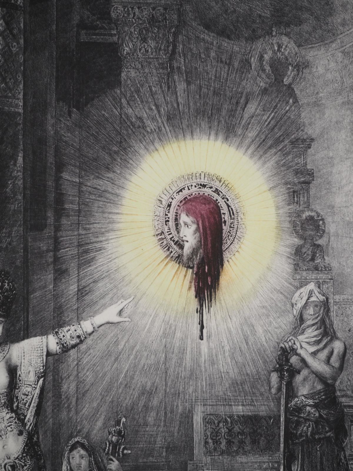 Salome And The Head Of John The Baptist   Etching From Louvre Museum photo for sale