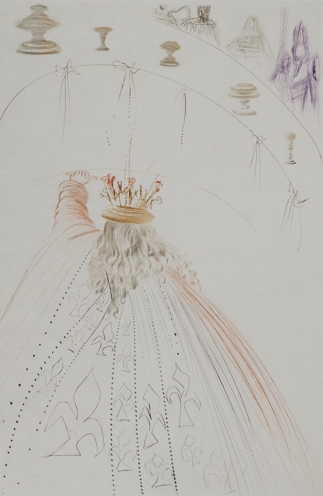Salvador Dalí­The Cavaliers Of King Arthur   Original Etching Handsigned (Field #70 10 M)1970 photo for sale