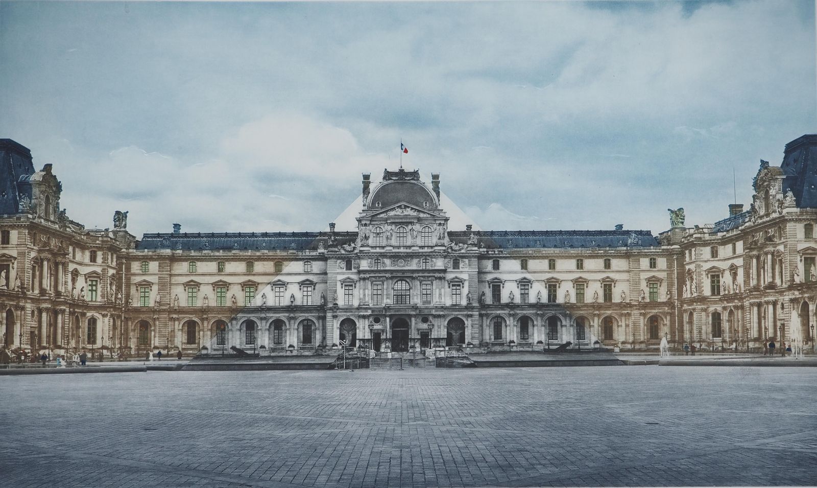 Jr (Aka Jean René)The Louvre Pyramid   Etching From Louvre Museum photo furniture