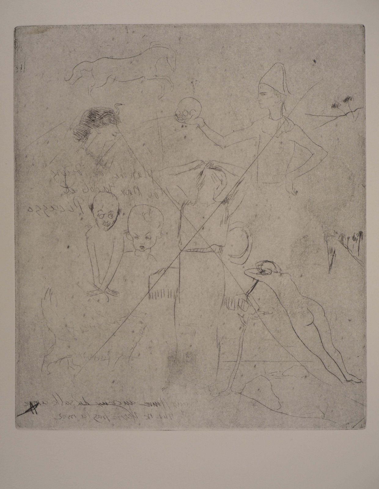 Pablo Picassosaltimbanques : Drawings Of Picasso & Max Jacob   Original Etching (Baer #8c)1913