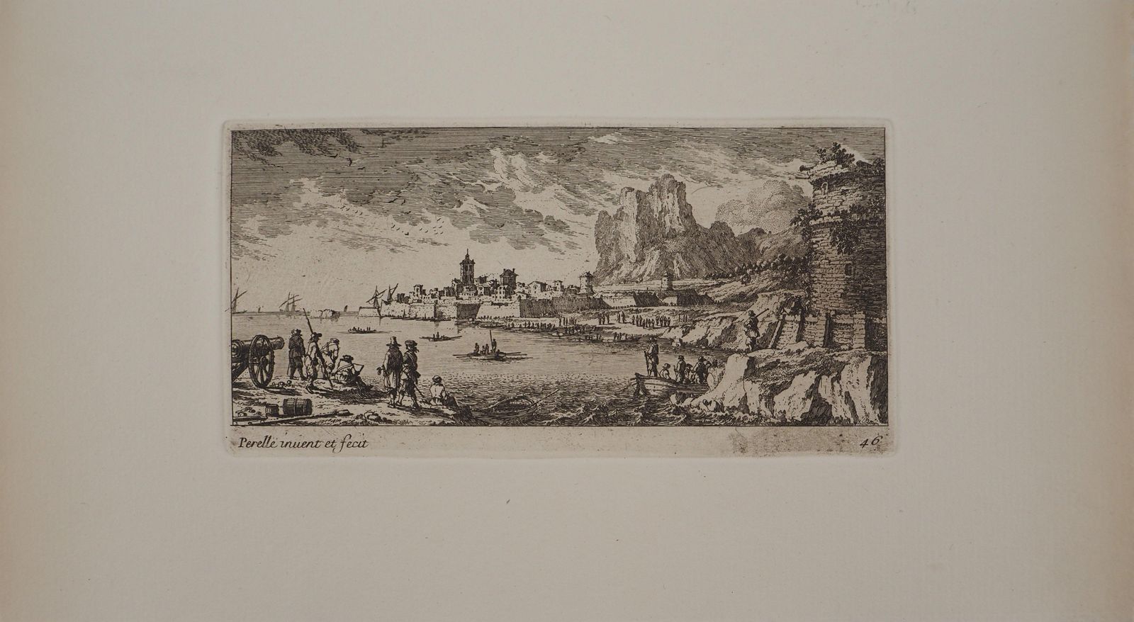 Gabriel Perellelandscape With Fishermen   Original Etching photo furniture