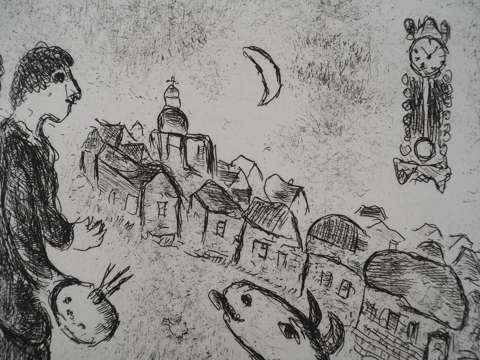 Marc Chagallles Songes : The Meal   Original Etching (Cramer #112)1981 photo buy