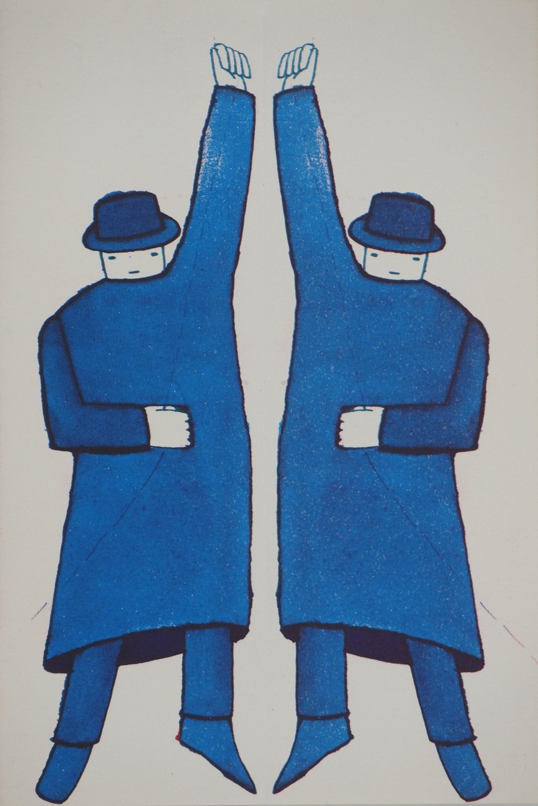 Jean Michel Folontwins : Men In A Mirror   Print : Grreeting Card For Galerie Chave 19771977