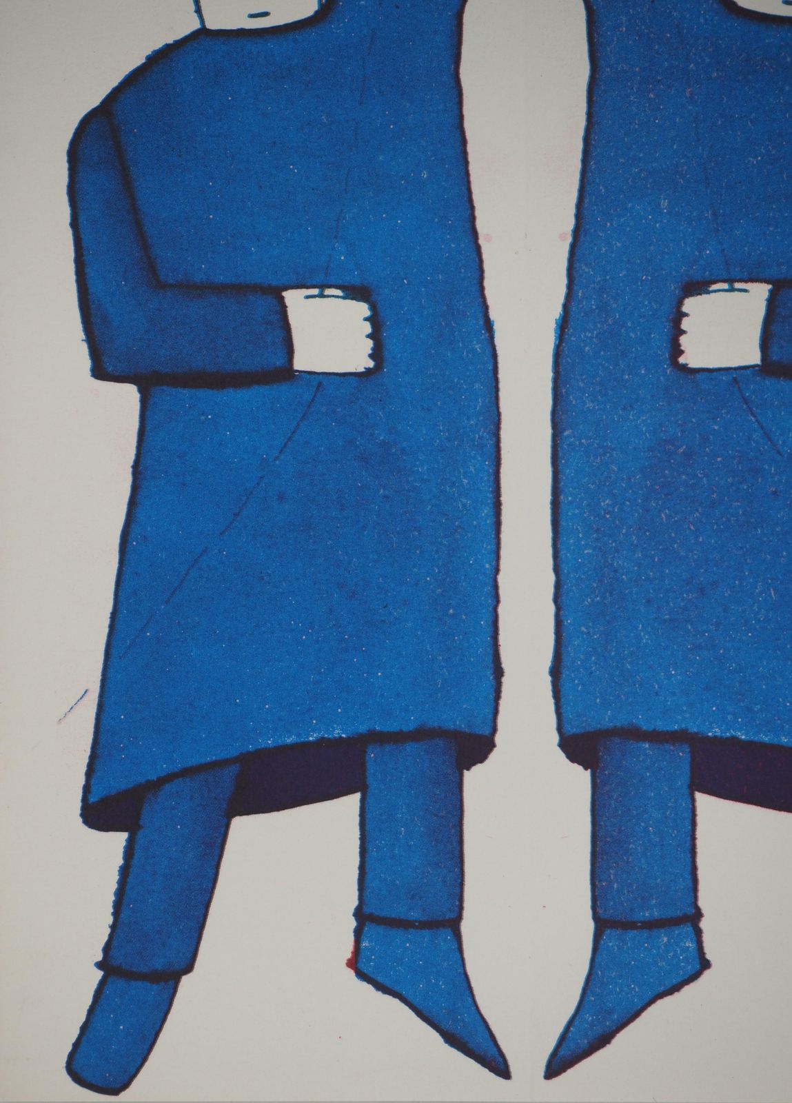 Jean Michel Folontwins : Men In A Mirror   Print : Grreeting Card For Galerie Chave 19771977 photo for sale