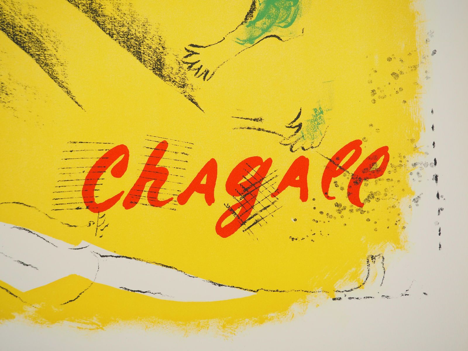Marc Chagallcircus : Acrobat On Yellow Backgroung   Original Lithograph (Mourlot #602)1959 photo furniture