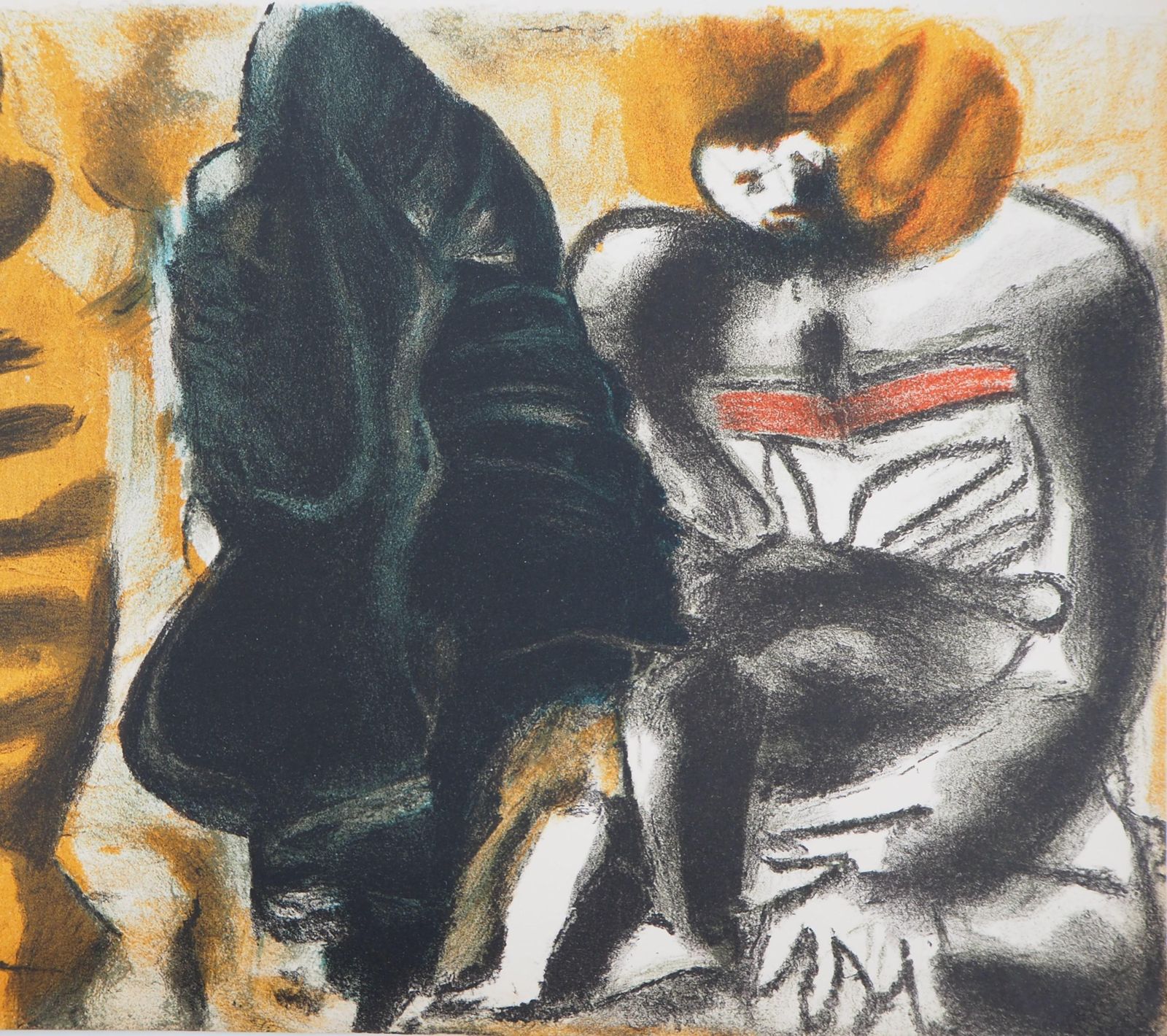 Le Corbusierman And Shadow   Original Lithograph (Morance 1938)1938 photo Art