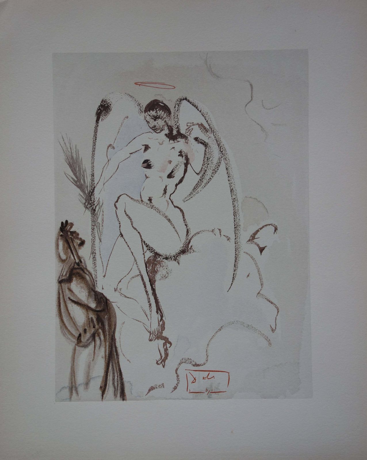 Salvador Dalí­Heaven 28   The Archangel Gabriel   Woodcut   1963 (Field P. 189)1963