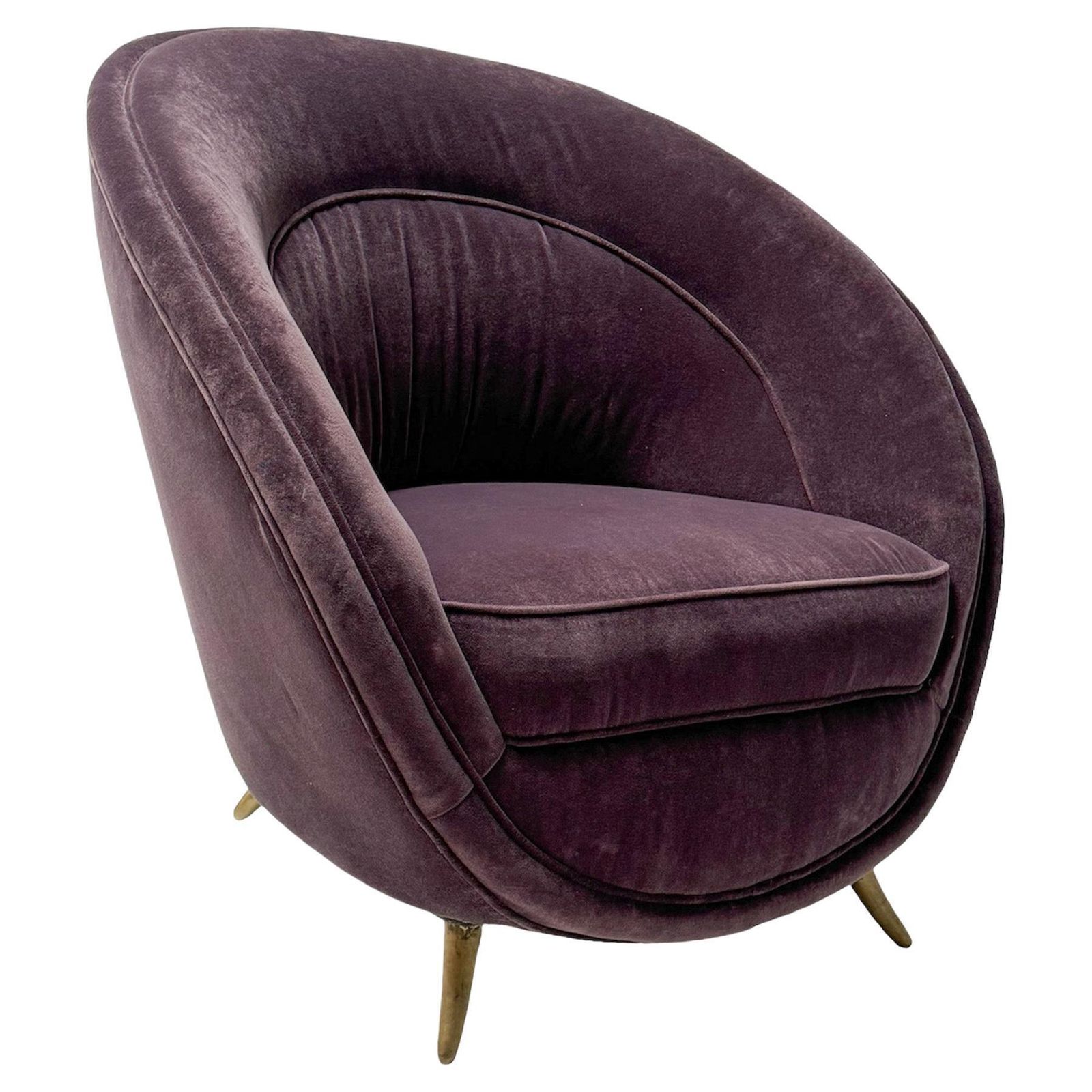 Mid Century Modern Lounge Chair By Guglielmo Veronesi For Isa Bergamo, 1950s