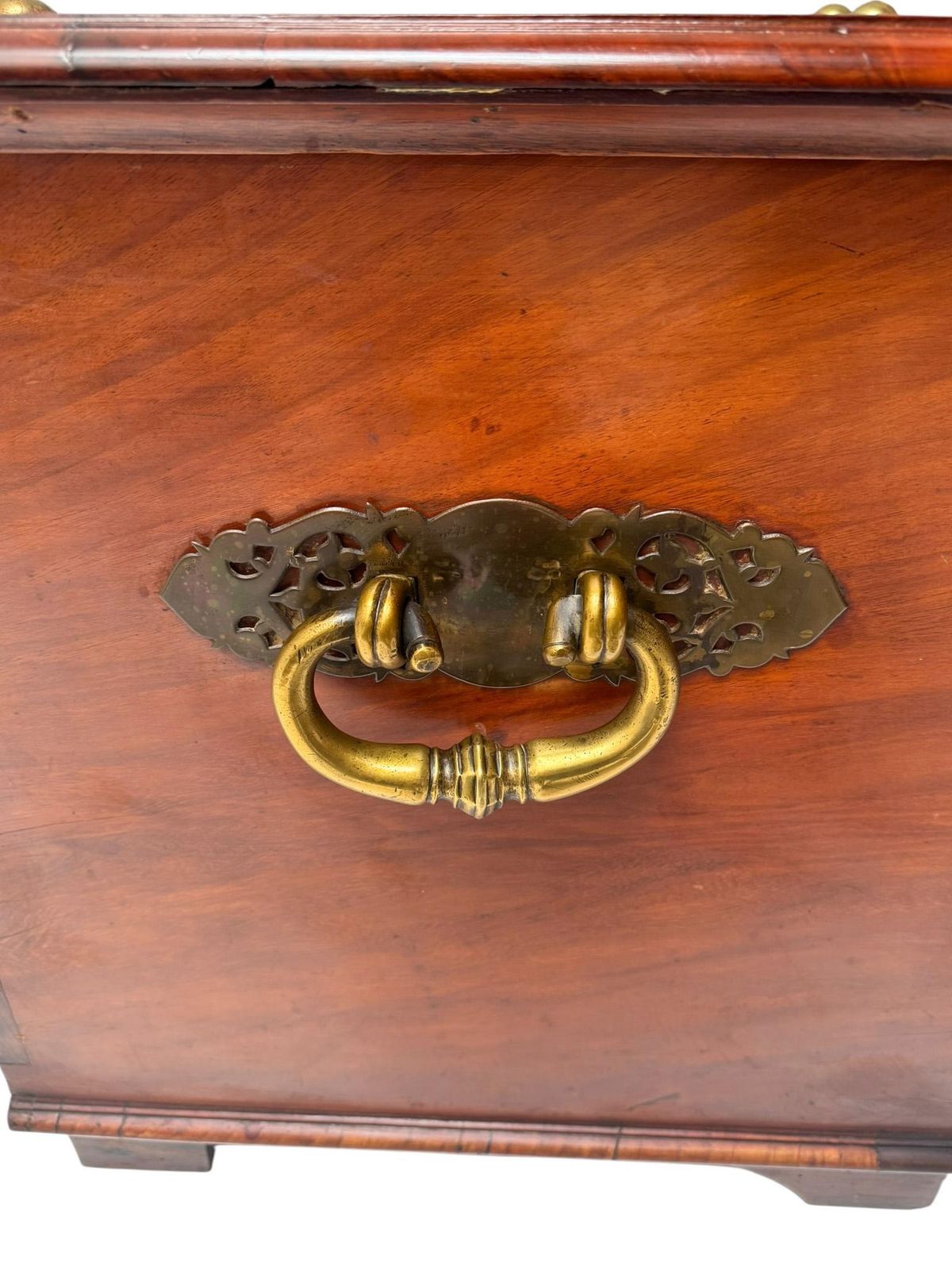 18th Century Dutch Colonial Voc Coffer Or Chest photo vintage
