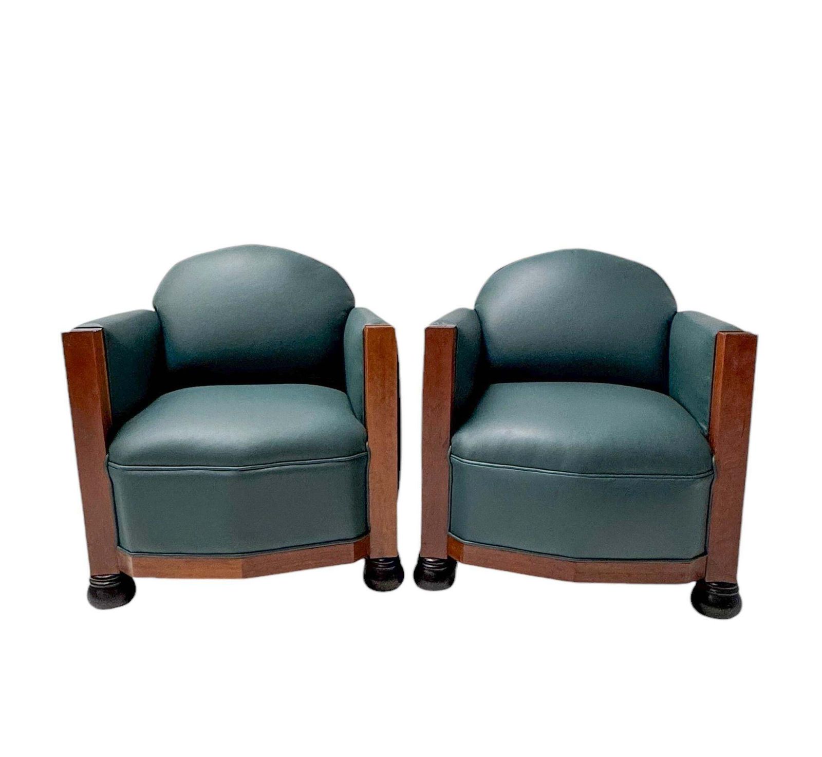 Two Art Deco Amsterdamse School Lounge Chairs By Fa. Drilling Amsterdam, 1920s photo furniture