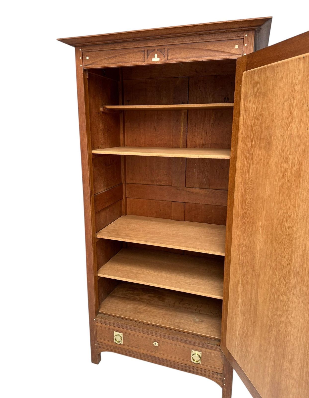 Arts & Crafts One Door Armoire Or Wardrobe Onder Den Sint Maarten Style, 1900s photo furniture