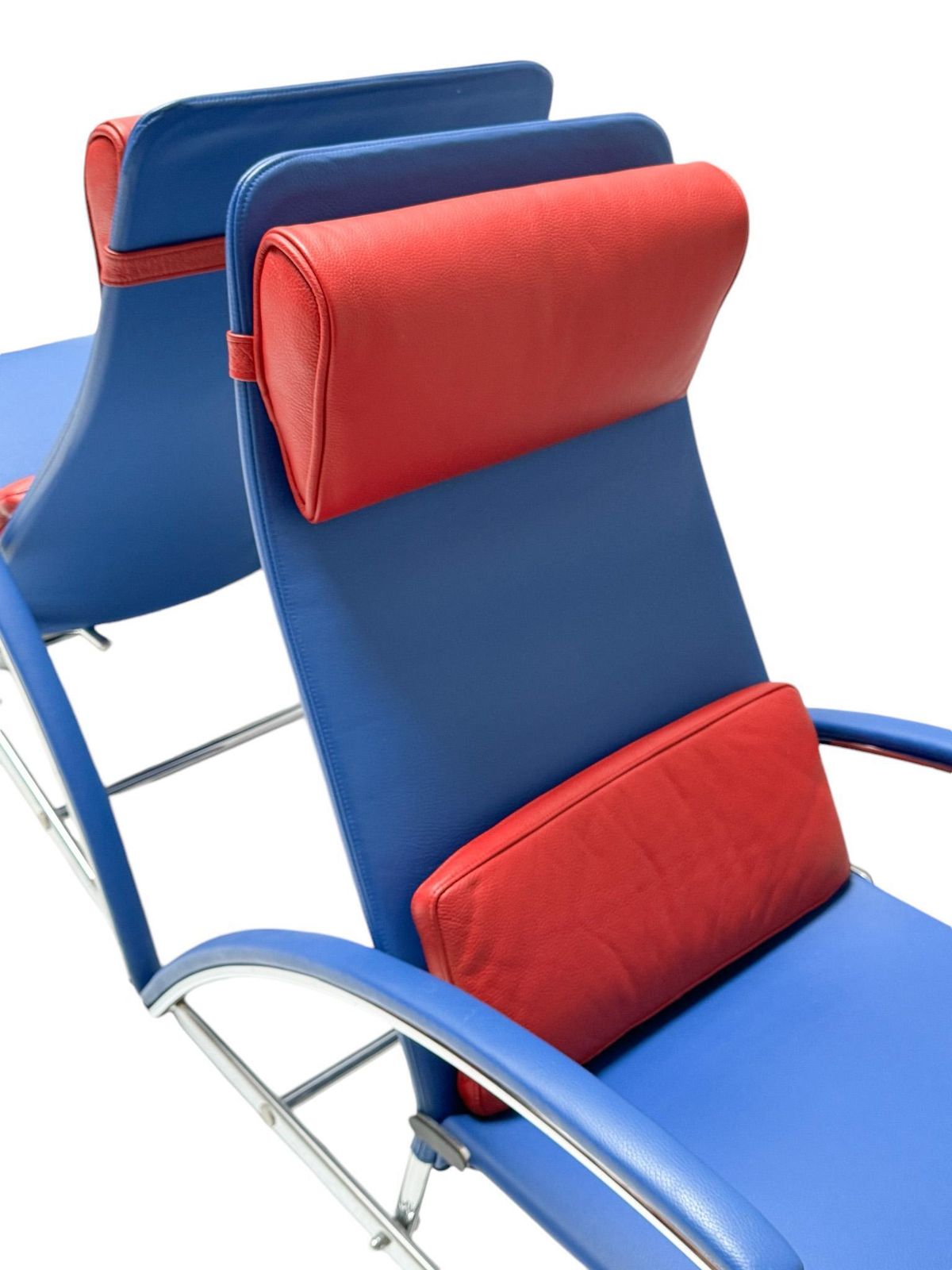 photo furniture Pair Of  Grand Repos Lounge Chairs With Stools By Jean Prouvé Tecta , 1980s