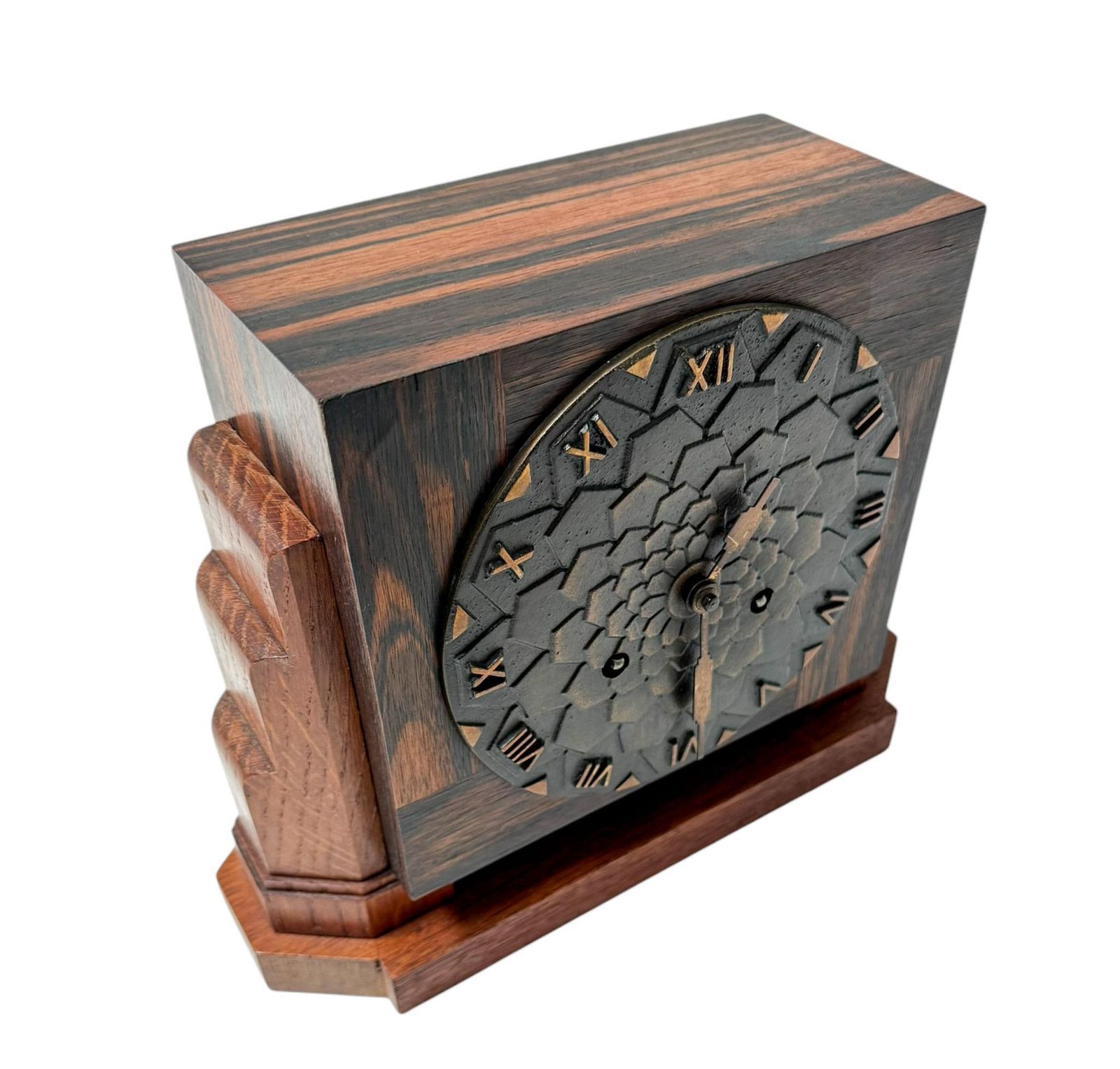 Art Deco Amsterdamse School Mantel Clock By Mundiklok, 1920s photo for sale