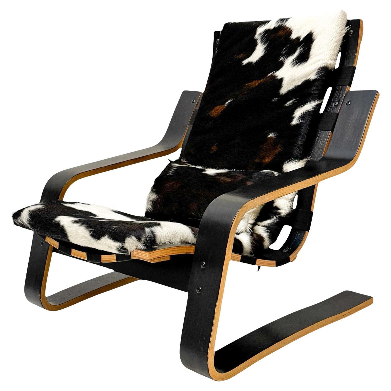 Mid Century Modern Sculptural Plywood Lounge Chair, The Netherlands 1970s