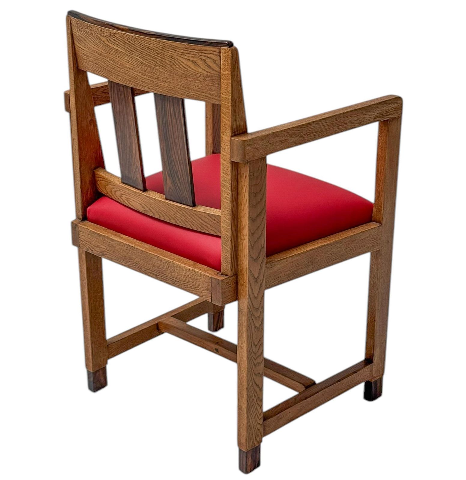 Art Deco Modernist Armchair With Red Leather Seat, 1920s photo buy