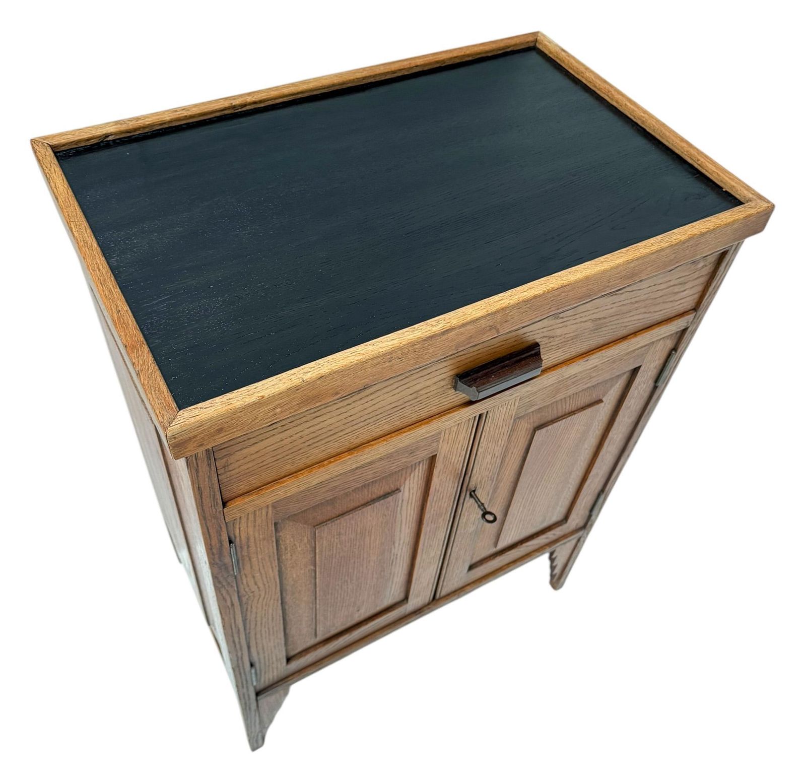 Art Deco Amsterdamse School Cabinet With Black Lacquered Top, 1920s photo 1218.0