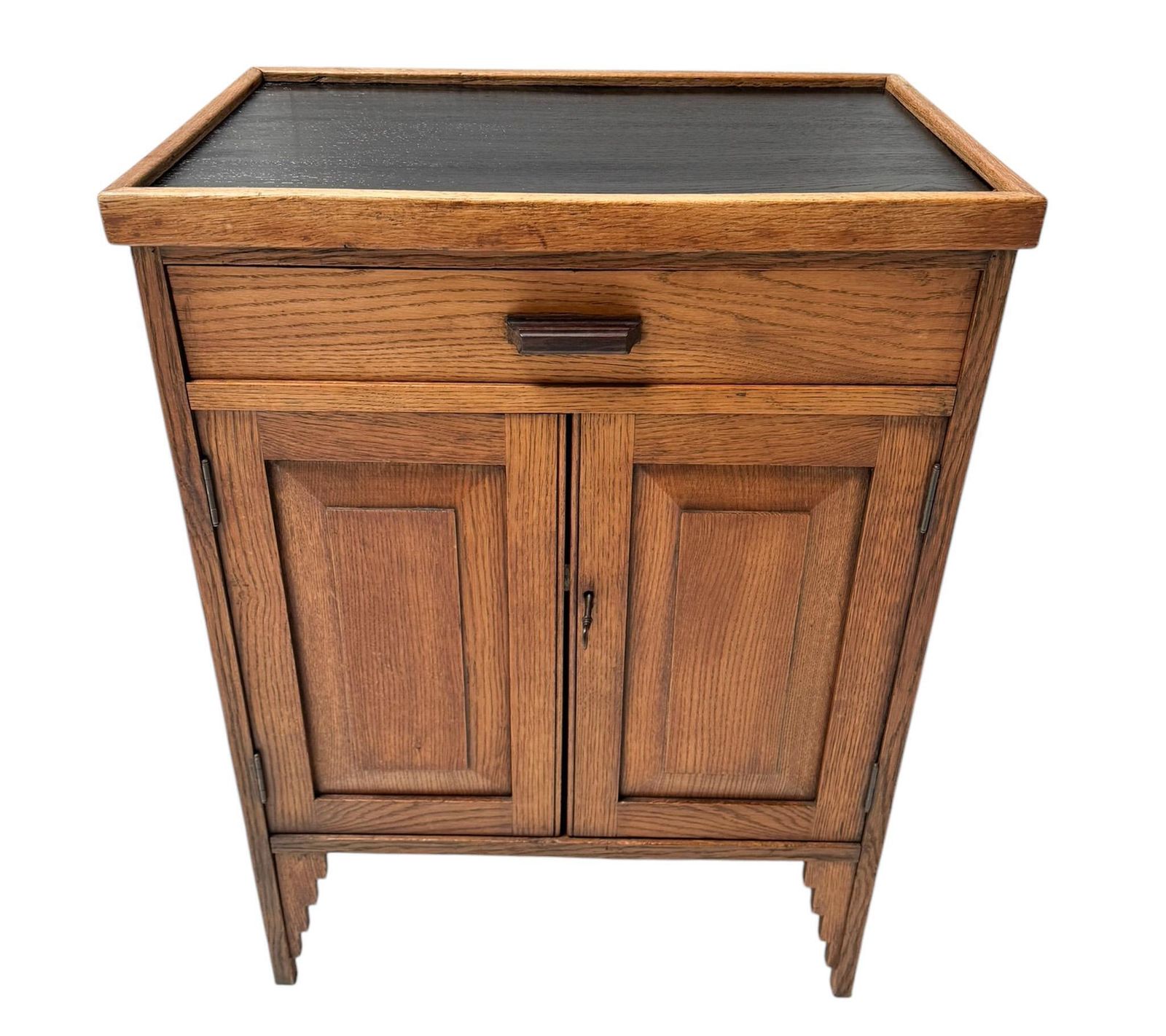 Art Deco Amsterdamse School Cabinet With Black Lacquered Top, 1920s photo vinterior