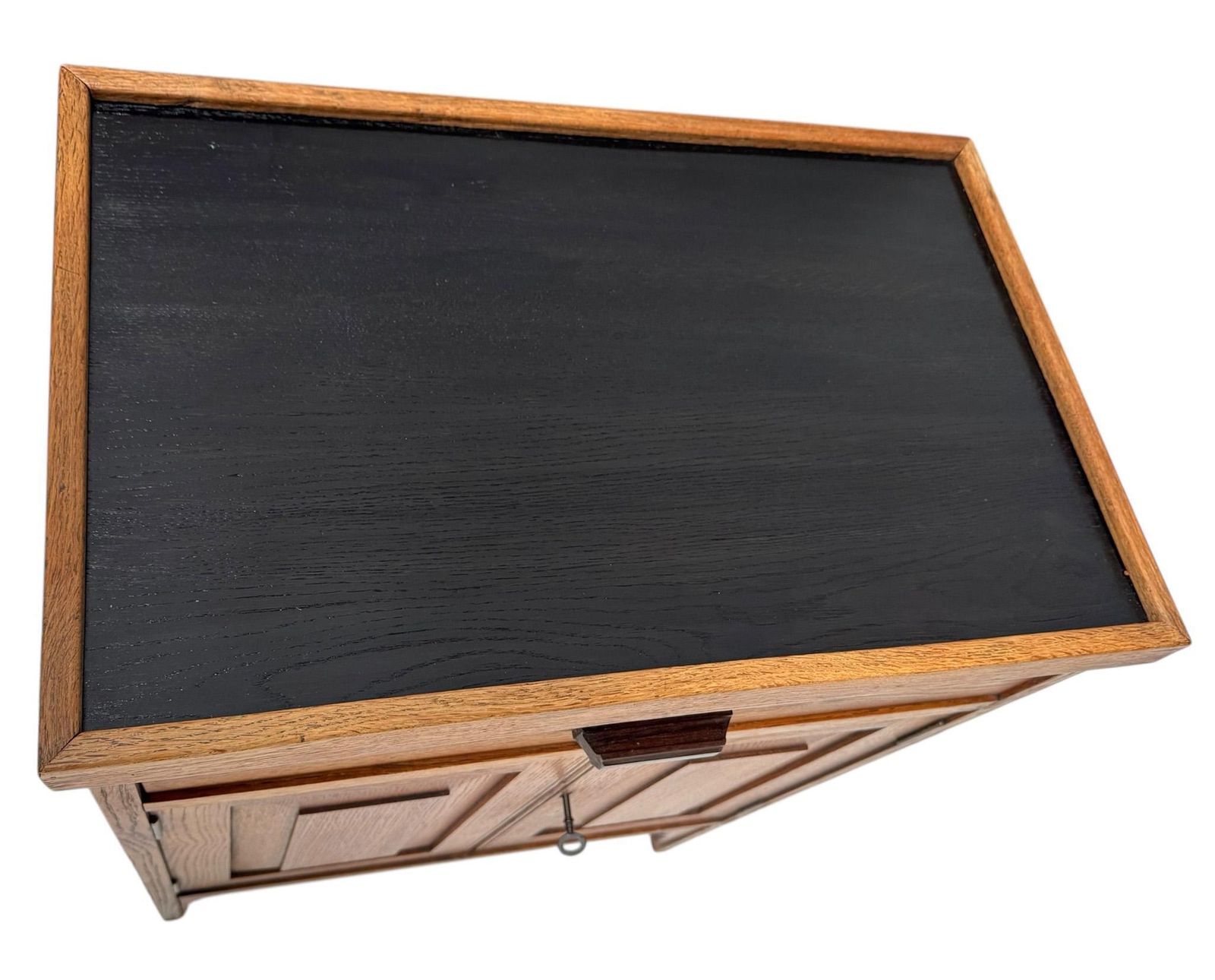 Art Deco Amsterdamse School Cabinet With Black Lacquered Top, 1920s photo buy