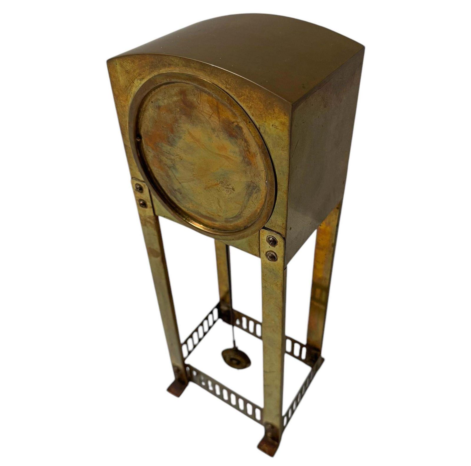 Arts & Crafts Patinated Brass Mantel Clock By Sneltjes Haarlem, 1905 photo Home Decor