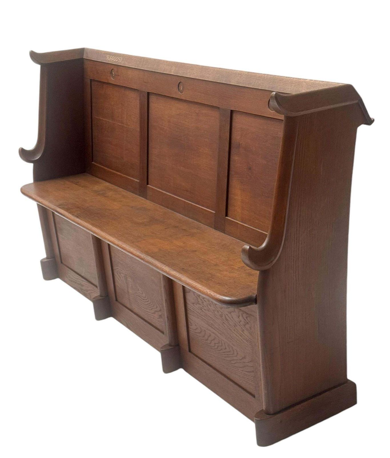 Willem Penaat Art Deco Amsterdamse School Three Seat Bench, 1920s photo buy