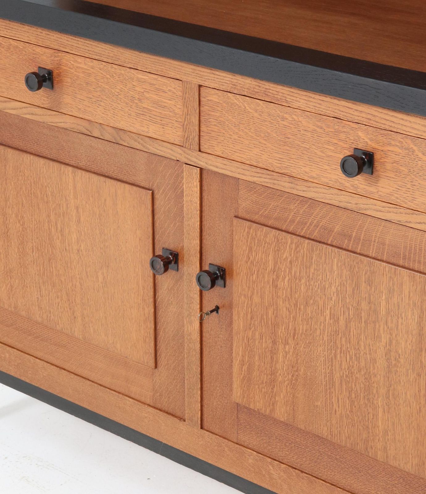Art Deco Modernist Credenza Or Sideboard By H. Fels For L.O.V. Oosterbeek photo for sale