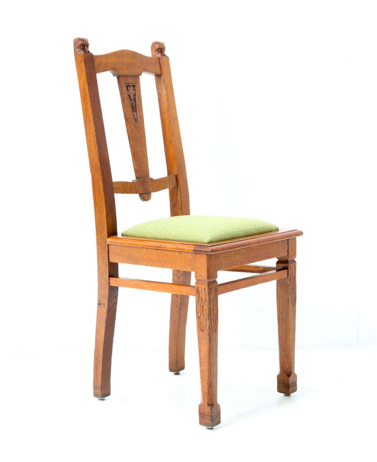 Oak Arts & Crafts Art Nouveau Side Chair By Kobus De Graaff, 1900s photo for sale