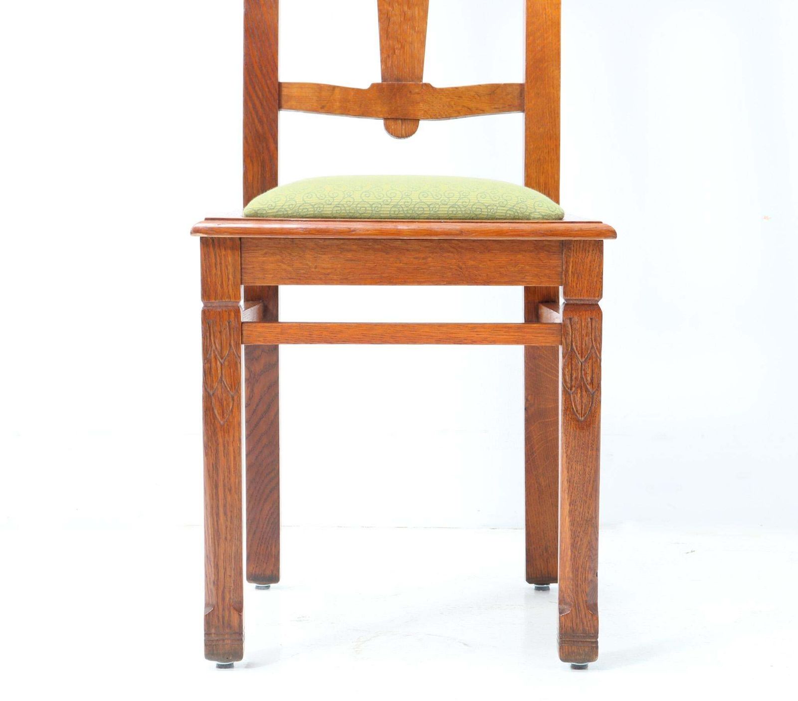 photo furniture Oak Arts & Crafts Art Nouveau Side Chair By Kobus De Graaff, 1900s