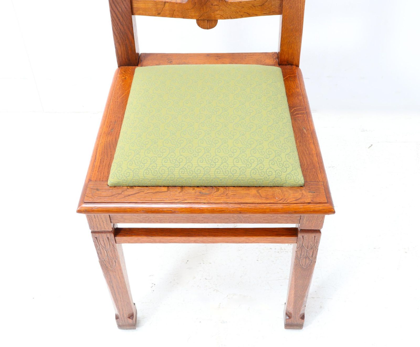 photo for sale Oak Arts & Crafts Art Nouveau Side Chair By Kobus De Graaff, 1900s