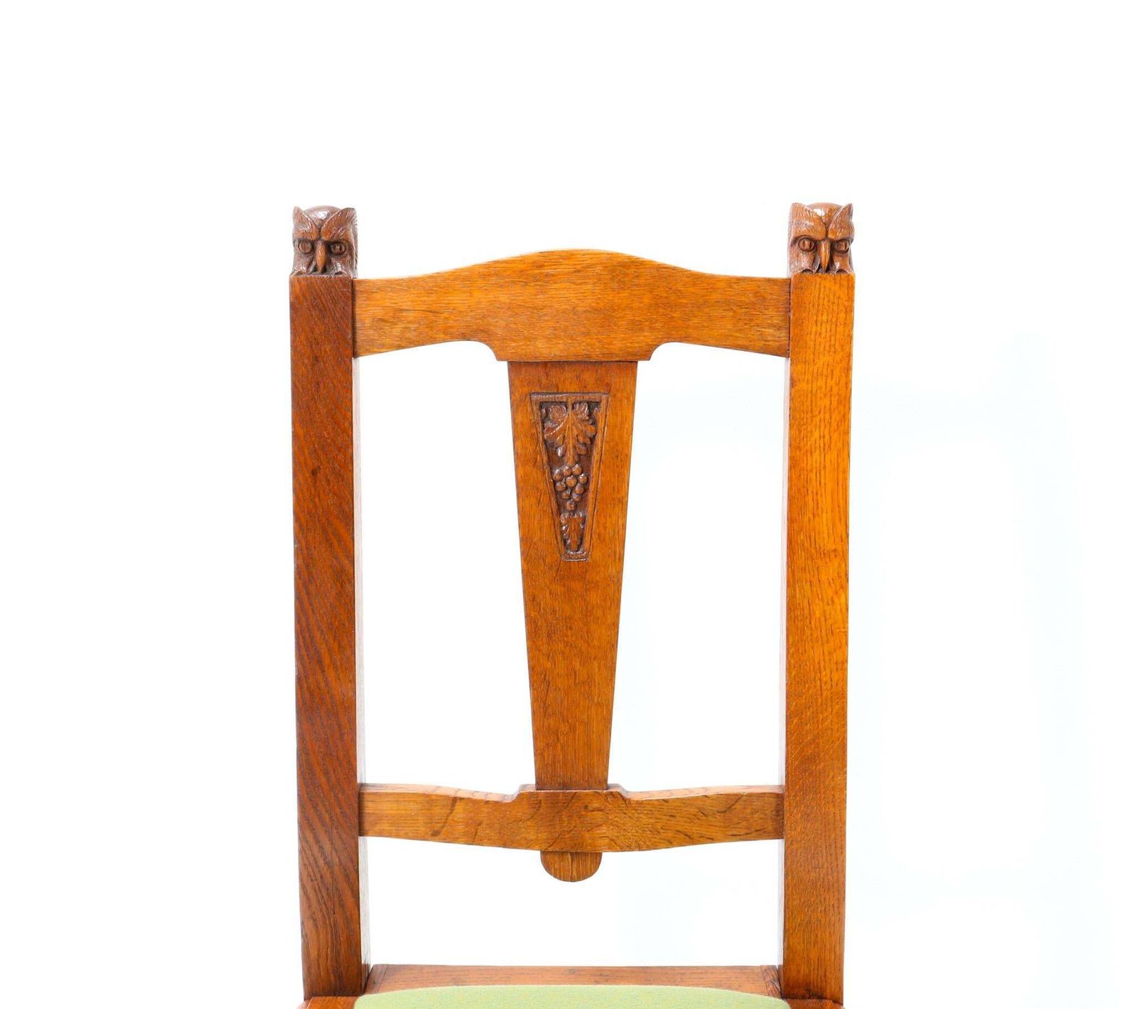 Furniture Oak Arts & Crafts Art Nouveau Side Chair By Kobus De Graaff, 1900s photo