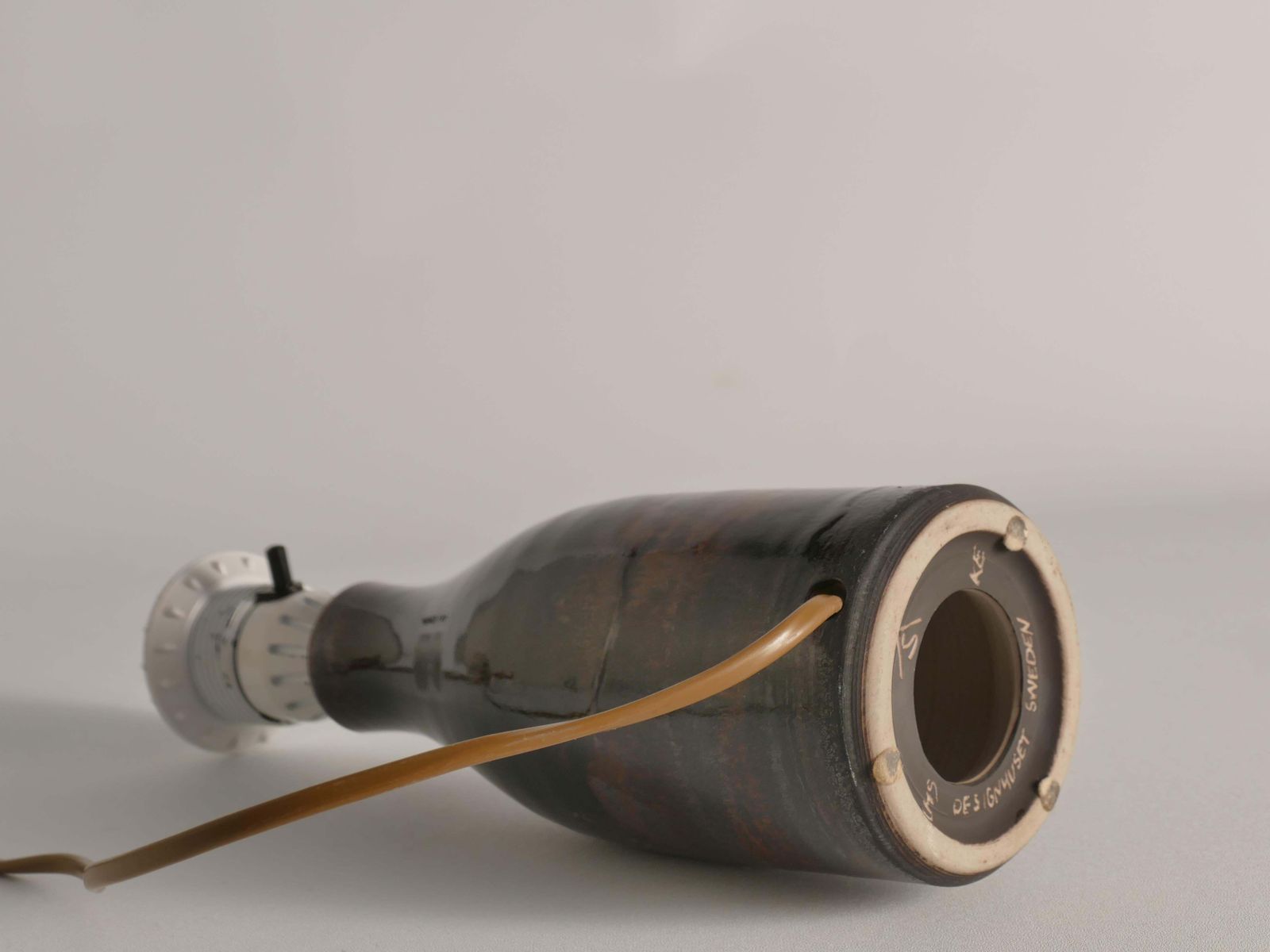 385.0 Brown Stoneware Table Lamp By Carl Harry Stålhane, Designhuset, Sweden 1960s photo