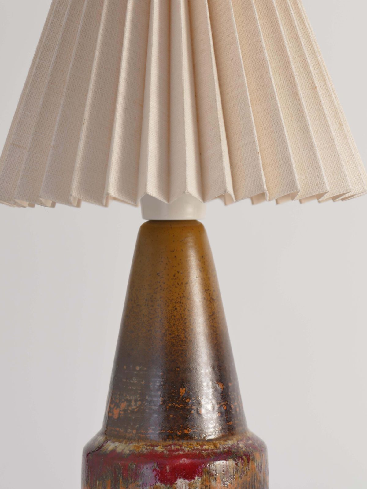 Unique Scandinavian Modern Brutalist Ceramic Table Lamp By Tilgmans, Sweden photo 459.0