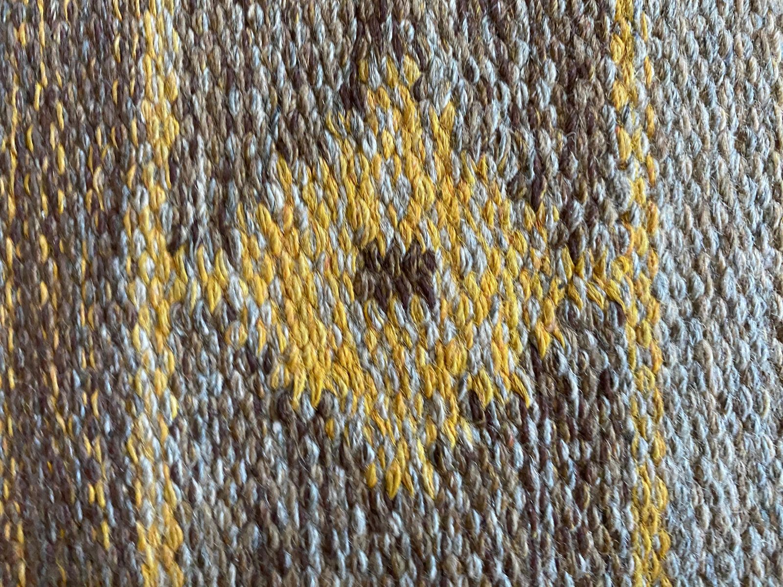 photo furniture Scandinavian Modern Röllakan Pastel Color Flatweave Rug, Sweden, 1950s